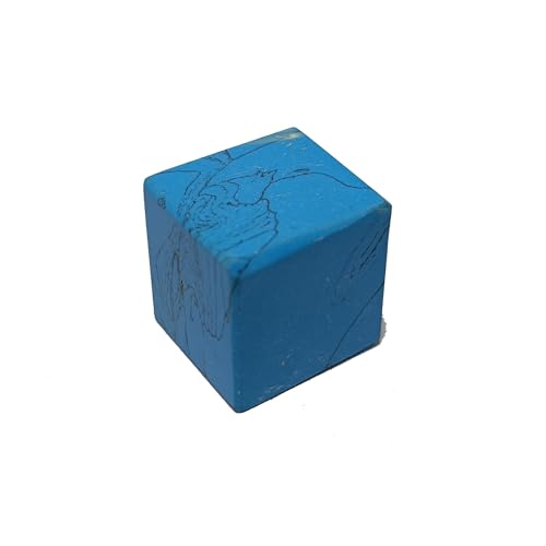 DENMOUS Hit Turquoise Healing Cube Tumble Stones Reiki Crystal Healing 15-20mm Größe-B0CV47M7, Small, Edelstein, Small, Edelstein