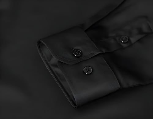 Image of Men's Satin Solid Full Sleeves Regular Fit Shirt