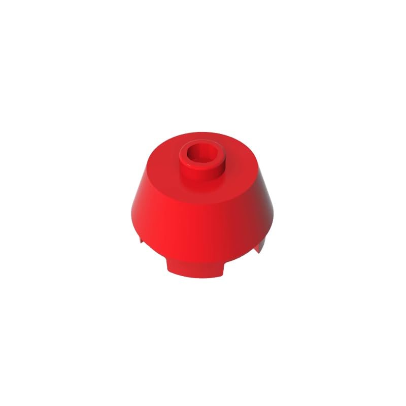 XYEIUGO 98100 Round Brick Round 2x2 Truncated Cone, Red, 50 PCS