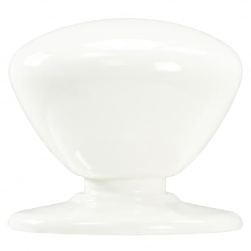 trust4care 2-Pack Ceramic White 1.6" Big Bifold Closet Door Knobs Wide Base