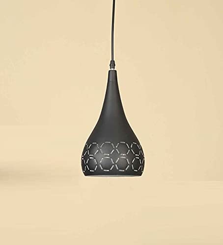 Image of Lazer Cutting Pendant Lamp /Hanging Lamp /Ceiling Light for Bedroom, Living Room, Restaurants, Dining, Coffee Shop, Home and Office. Black (H /L 6)