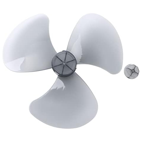 iiniim 12/14/16 Zoll Lüfterflügel 3/5/6 Blätter Kunststoff Blätter Ventilator Ersatzteile Haushalt Standventilatoren Tischventilator Ersatz Zubehör Grau A 16 Zoll Cover