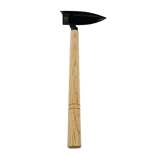 Cabilock Ergonomic Handle Wooden Hoe Multi-Function Garden Hoe Portable for Weeding Steel Blade