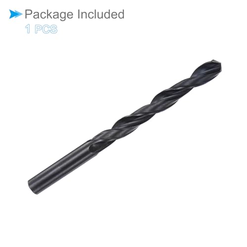 CoCud 6542 Hochgeschwindigkeitsstahl Spiralbohrer, 9,6 mm Durchmesser 125 mm Länge, Schwarzoxid-Gerade Spiralbohrer - (Anwendungen: für Metall Holz Kunststoff Aluminium)