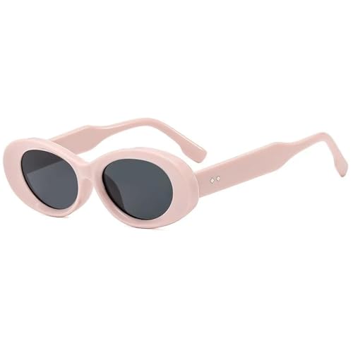 Lunettes de soleil rondes vintage pour femme rose et gris tendance retro chic