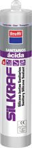 Krafft Silkraf Silicona Blanca Baño Antimoho, Silicona Antimoho Alto Contenido en Fungicida, No Amarillea, Baños y Cocinas, 300 ml