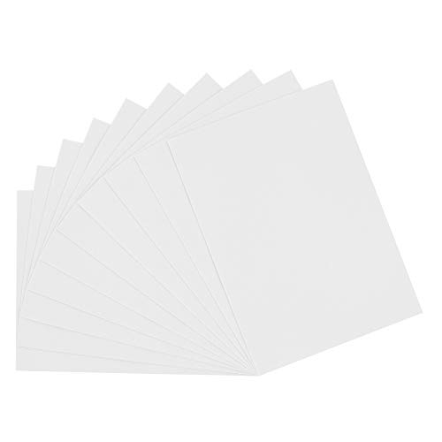 Blank Tattoo Practice Skin Silicone 8 x 6 Double Sides Tattooing and Microblading Eyebrow Practice Skin for Tattoo Supplies Beginners and Experienced Tattoo Artists Disposable (10pcs-White)