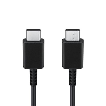 Image of THE BATTERY STORE Charging Cable Type C To C Compatible With Samsung Galaxy S21|S21+|S20|S20+|Note 20|Fold Series (Only Cable-Black) 3.28 Feet (1 Meter), Black (Vip-71)
