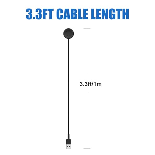 Cargador para Google Pixel Watch 2 y 3 accesorio cable de carga USB-A negro 7