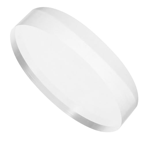 Luxshiny Exhibidor Acrílico Transparente Redondo 10x2 Cm Base para Joyas y Cosméticos Soporte Decorativo Organizador de Escritorio para Hogar y Oficina