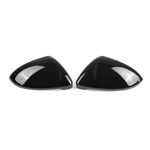 Carcasa espejo retrovisor coche Para Golf 7 Para Golf 7.5 Para Golf Para R Para GTI Para Touran Para Line 2014-19 2 Tapas Cubierta Espejo Lateral Negro Brillante Cubierta Espejo Tapas
