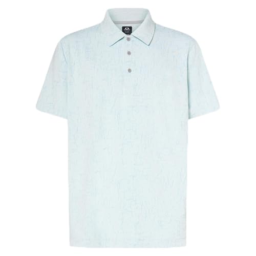 Oakley Mens Resist Jacquard Polo, Frost, XX-Large Blue