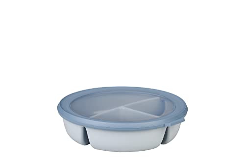 Mepal - Bento Schüssel mit 3 Fächern Rund Cirqula - 1000 ml - Nordic blue