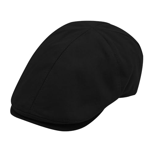 Image of ZLYC Men Cotton Flat Cap Summer Scally Ivy Gatsby Newsboy Beret Driver Cabbie Hunting Hat