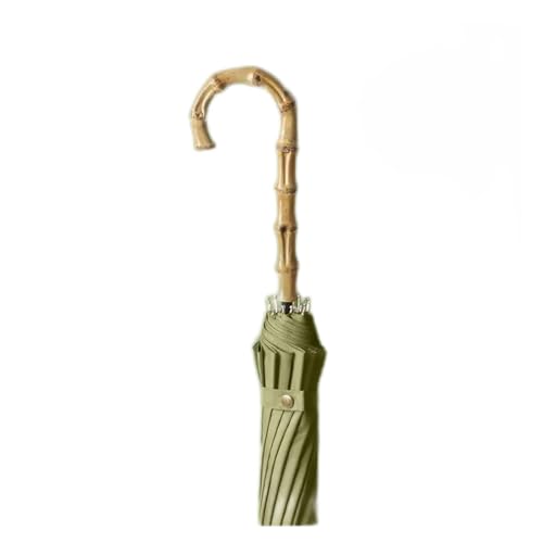 Parapluie automatique grand format double avec mât long robuste vert