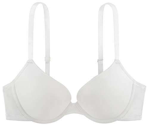 Dorina Damen Push-Up Push-up BH MICHELLE D17192A, Einfarbig, Gr. 75A, Weiß...