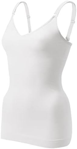 EUYZOU Women’s Shapewear Tummy Control Tank Tops – CrissCross Adjustable Straps Seamless Body Shaper Compression Camisole