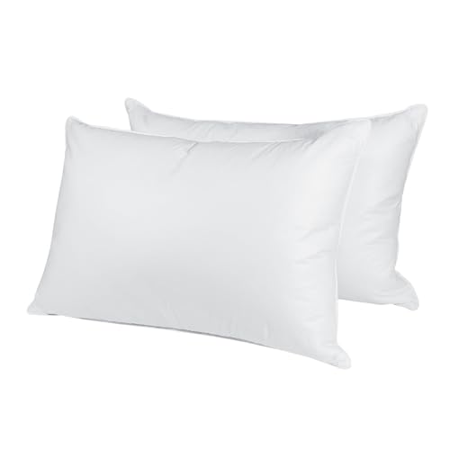 puredown Lot de 2 Oreillers en Plumes et Duvet 40x60cm