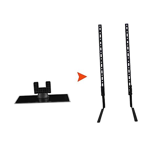 Support TV pied acier noir Zerodeko avec base stable ajustable pour ecran LCD - 4