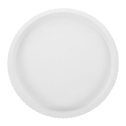 TOYANDONA Plateau Roulant pour Plantes D’intérieur Et Extérieur avec roulettes Multidirectionnelles, Support Plastique Épais De 25 Cm, Bac à Fleurs Mobile Blanc pour Pots Lourds