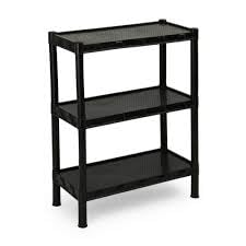 Genérico Estante Modular 03 Prateleiras Preta, Moderna e Versátil