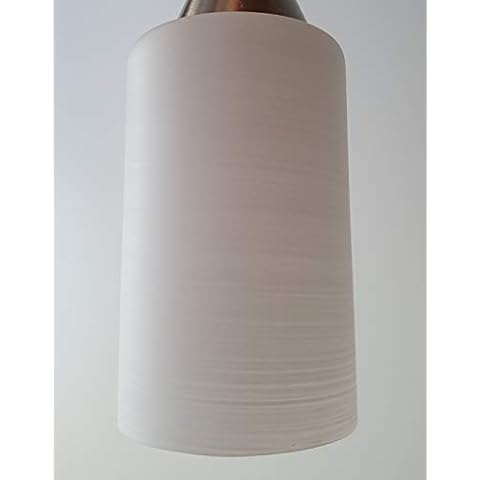 Pantalla de lámpara G0762 a rayas de cristal blanco Cover