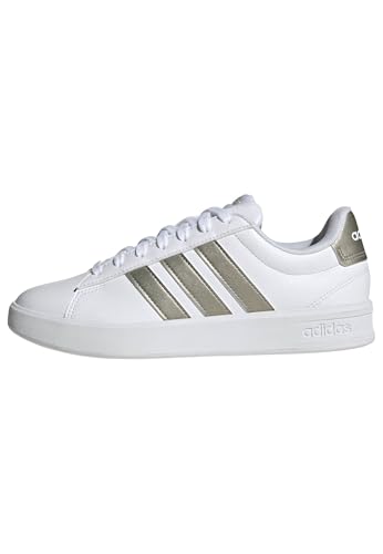 adidas Women's Grand Court 3.0, White/Cyber Metallic, 8.5