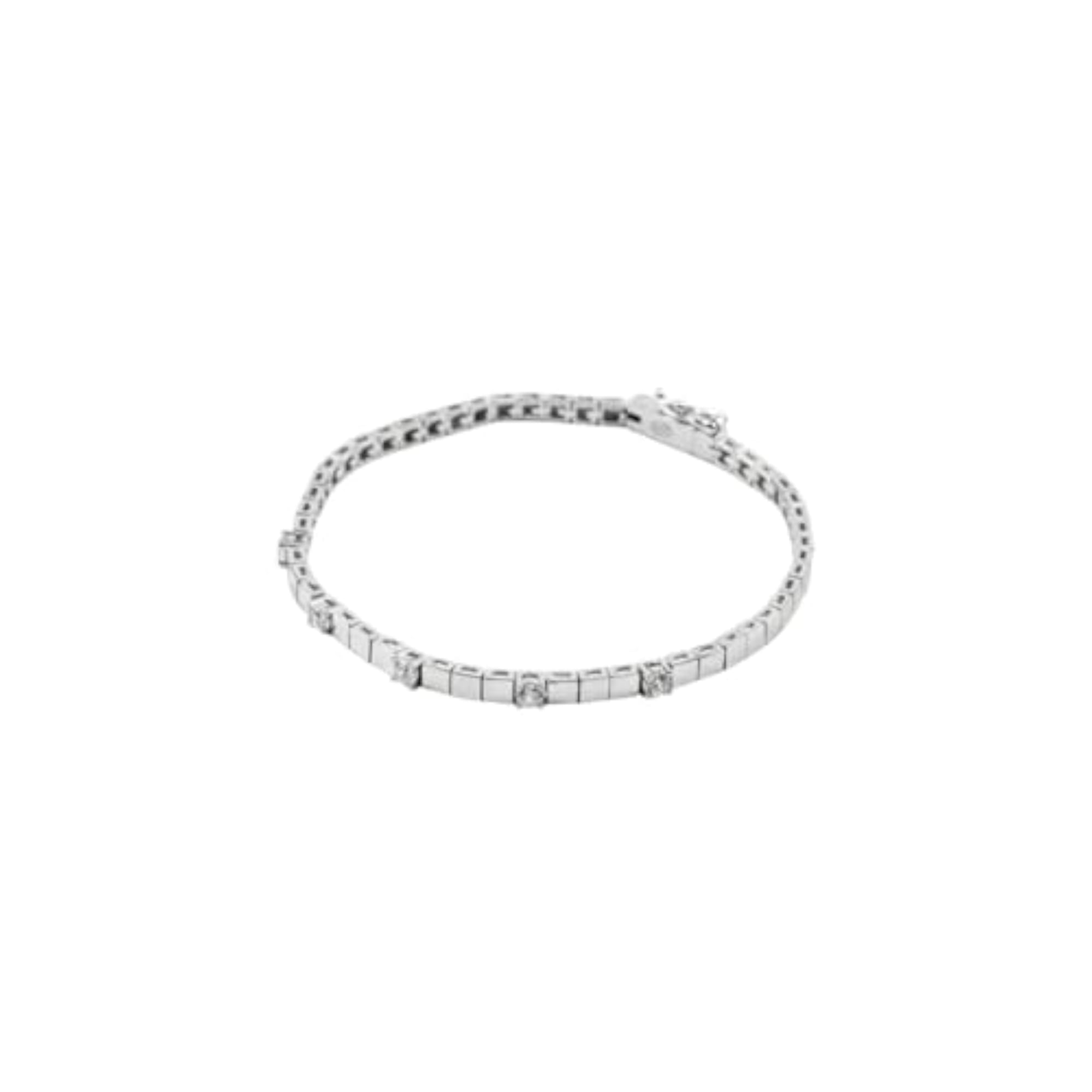 Modern Geometric Tennis Bracelet for Women in 925 Sterling