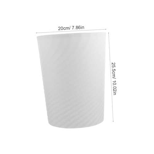 Caneca de basura blanca rectangular de plástico PRETYZOOM miniatura 2