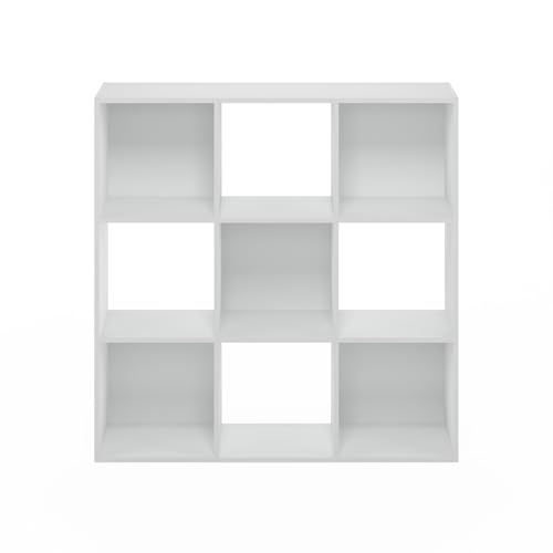Image of Furinno PELLI Closet Organizers and Storage, 9-Cube Closet Organizer, Open Shelf Closet Storage, for Wardrobe, Bedroom, Living Room, White