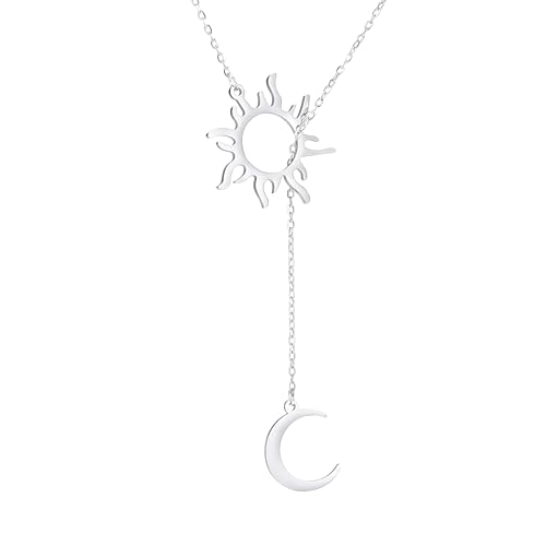 Colliers croissant de soleil et de lune accessoire tendance pour festival