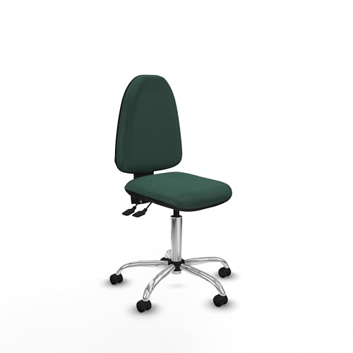 Piqueras y Crespo - Silla de Estudio Barata Aýna sin Brazos. Equipado con Asincro y Espuma de Corte. con Ruedas de Parqué Verde Botella
