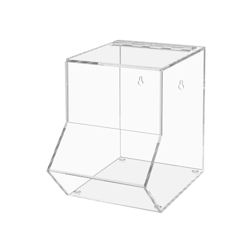Marketing Holders Clear Dispenser Drop Bin for Retail Medical Facility 6.5″ x 9″ Wall or Counter Storage Display Acrylic Candy Container