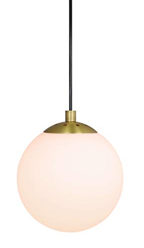 Xinbei Lighting Pendant Lighting 1 Light Globe Pendant Light, Modern Adjustable Kitchen Hanging Ceiling Light Satin Brass Finish Xb-P1211-Sb #TOP5
