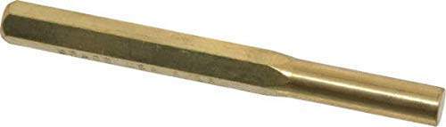 Made in USA - 5/16" Brass Pin Punch - 3-1/2" OAL (6 Pack)