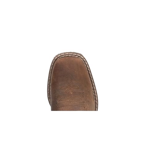 Image of Smoky Mountain Boots Kids' Pueblo Square Toe Leather Western Cowboy Boots, Dark Crazy Horse, 6 Big Kid Medium