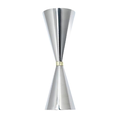 MERIGLARE Medidor de Cóctel Accesorio para Barman Utensilio de Coctelería Vaso Medidor de Diseño Elegante con Agarre Cómodo Adecuado para Restaurantes Y Bares, Oro, Individual