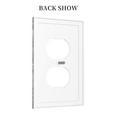 Decorative Outlet Covers Colorful Sunset Starfish Beach Shells 1 Gang Duplex Light Switch Cover Plate Wall Plates for Electrical Outlets Switchplate Faceplate for Bathroom Bedroom Decor