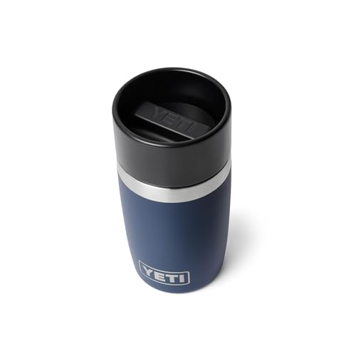 Image of YETI Rambler 8 oz Travel Bottle, Stainless Steel, Vacuum Insulated with Leakproof Commuter Cap, Navy