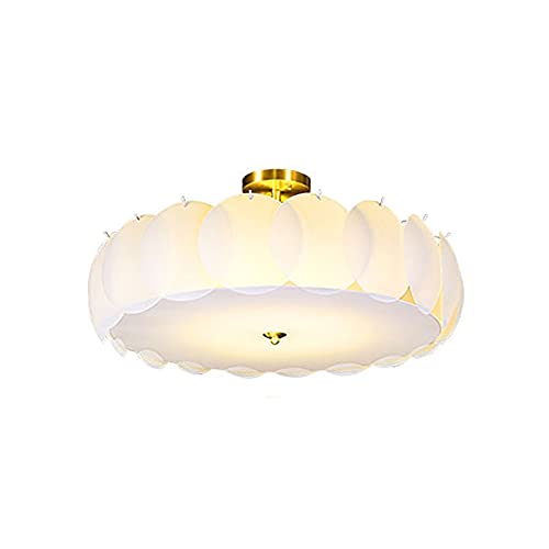 Lumière de plafond romantique E27 en cuivre pour chambre parentale