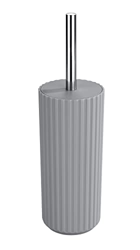 WENKO Allstar - Set WC in Polipropilene, Grigio, Diametro 10 x 34 cm