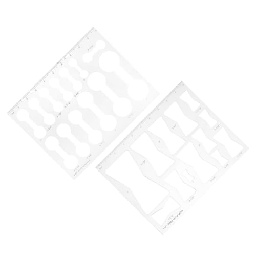 ifundom 2 Piezas Plantilla Ranura Simétrica Acrílico Transparente y Guía Ajustable para Enrutador de Madera Diseño de Mancuernas para Trabajo de Carpintería