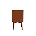 Alpine Furniture Flynn Mid Century Modern Mahogany Fully Assembled Bedroom Side Nightstand with 2 Bedside Storage Drawers, Chestnut