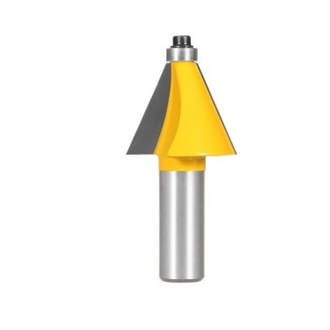 Frezy do formowania krawędzi z fazą, 3 szt. 12 mm,7 trzpień Różne rozmiary 15-30 stopni Frez fazowany do frezarki czołowej drewna(3pcs 12.7 shank)