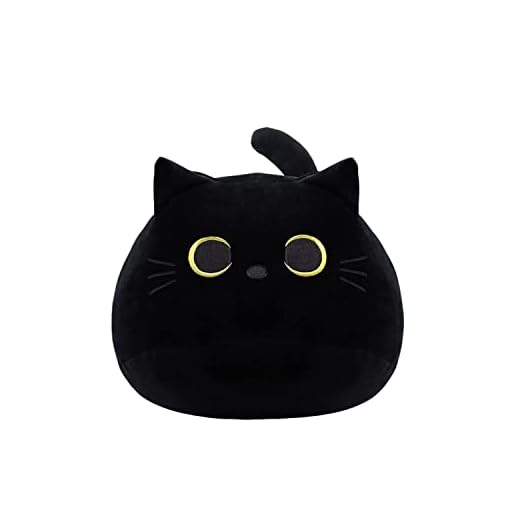 iBccly Black Cat Plush Toy Black Cat Pillow,Soft Plush Doll Cat Plushie Cat Pillow,Stuffed Animal Soft Plush Pillow Baby Plush Toys Cat Shape Design Sofa Pillow Decoration Doll