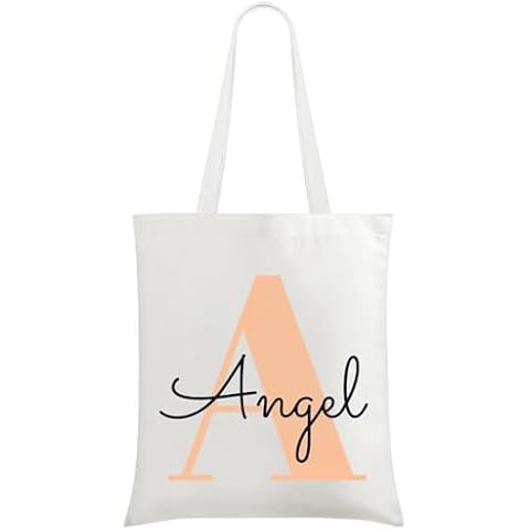 Custom Tote Bags, Personalised Name Canvas Beach Bag, Custom Photo Text Logo Travel Shopping Gift Bags for Women Cover