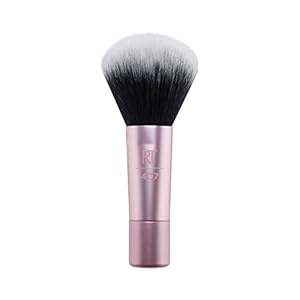Real Techniques Mini Multitask Makeup Brush, For Blush, Bronzer & Powder, Face Brush with Custom-Cut Synthetic Bristles, For Loose & Pressed Powder, Travel Sized, Vegan & Cruelty-Free, 1 Count