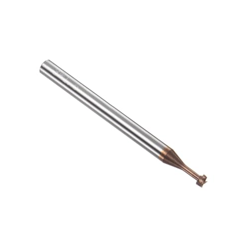 Image of HARFINGTON T Slot End Mill Milling Cutter 3mm Cutting 1.5mm Depth 4mm Shank Solid Carbide Titanium Coated 4 Flutes for Stainless Steel Alloy