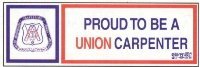 10 Proud to Be a Union Carpenter Hardhat Stickers T-13