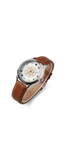 Image of Boys Astro Navagraha Analog Watch for Vastu Dosh Nivaran, Good Luck, Money Flow,Mind Balance and Concentration Your Focus, dial Color -Multicolour, Band Color-Tan